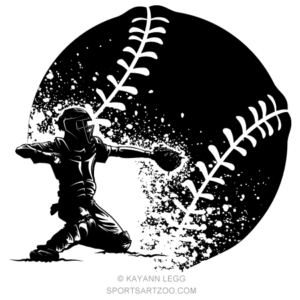 Baseball Catcher Silhouette